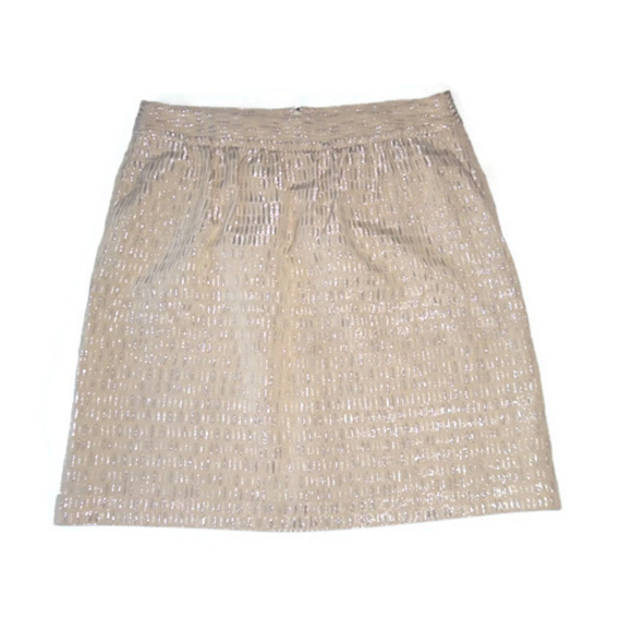 Talbots Dresses & Skirts - New Talbots Skirt Tan Metallic A Line
